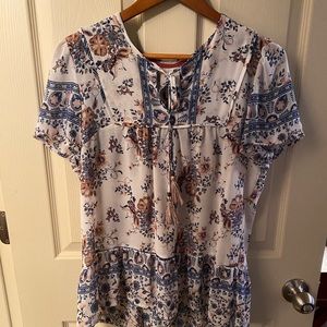 Floral peasant top